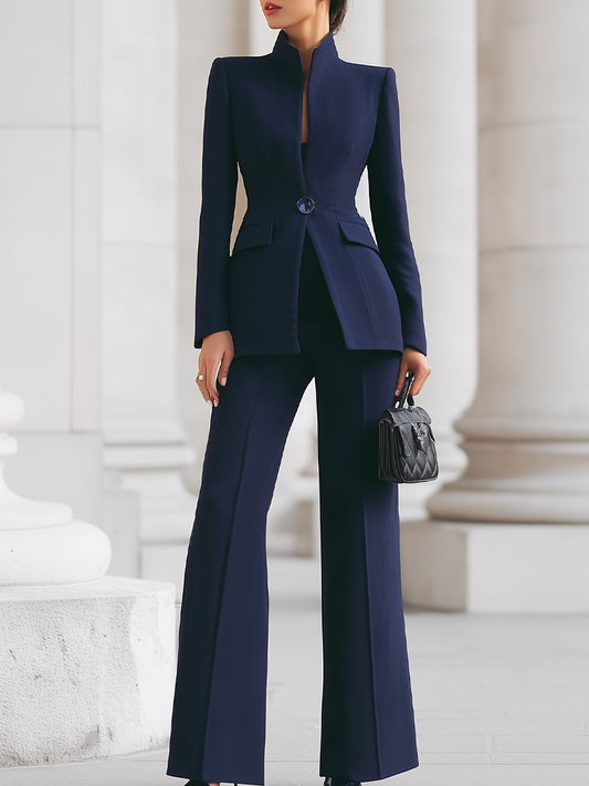 Tailored blazer and trouser suit set with refined silhouette | Adrielle
