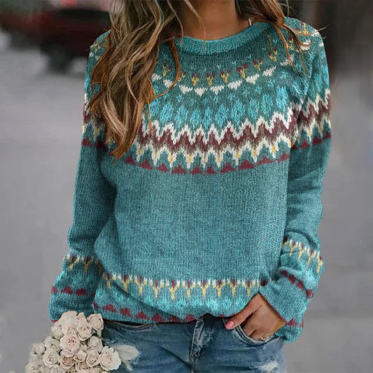 Chic patterned knit sweater for women | Amelia