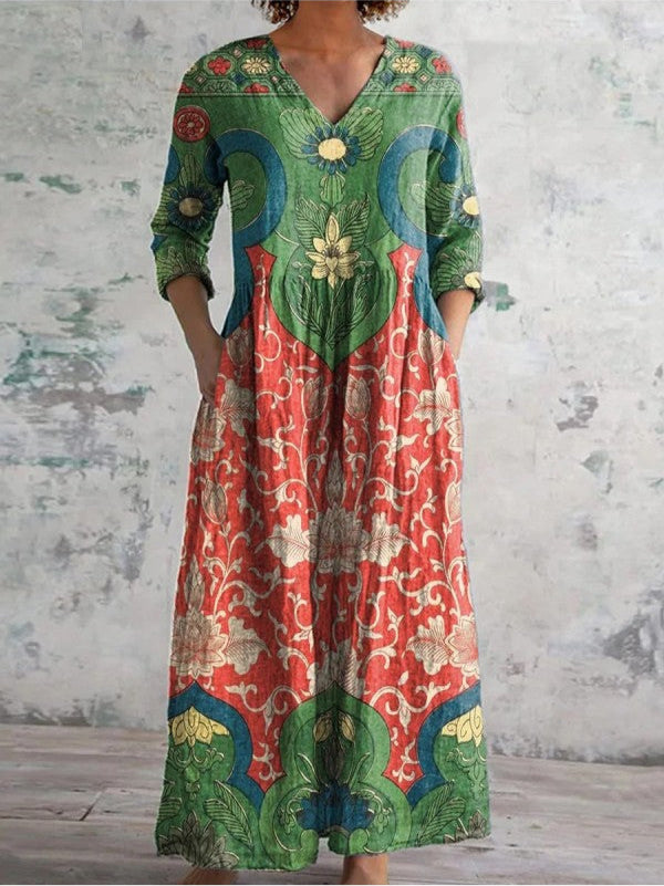 Elegant Floral Maxi Dress for Women | Leila